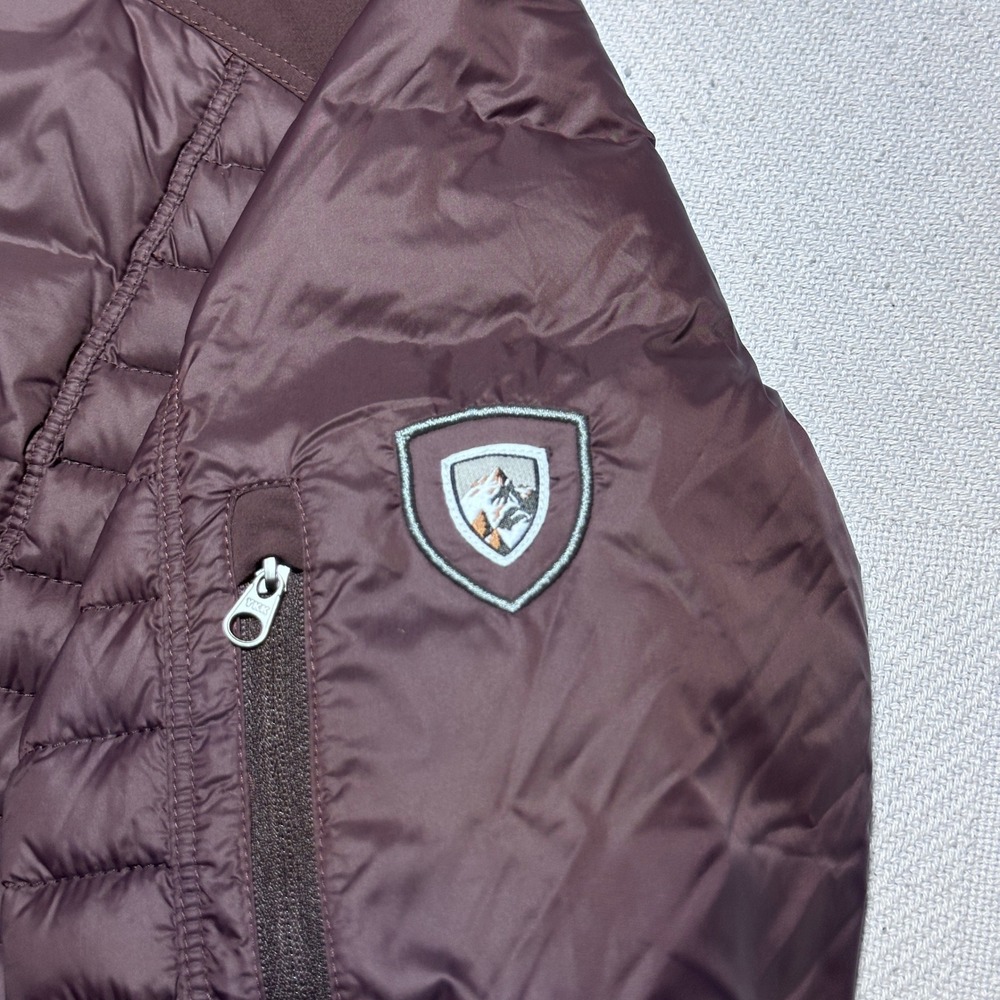 Kuhl Spyfire Jacket Women Large 800 Down Fill Quilted Full Zip Puffer Burgundy - Picture 3 of 16